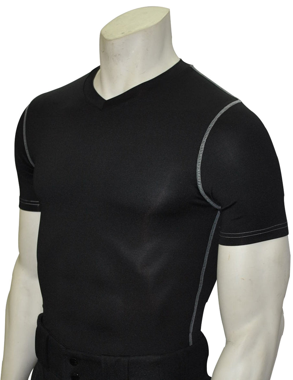 Smitty Black Compression Short Sleeve V-Neck Shirt